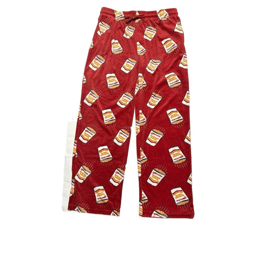 Maruchan Ramen Noodles Instant Lunch Sleep Pants‎ Men Size XL Red